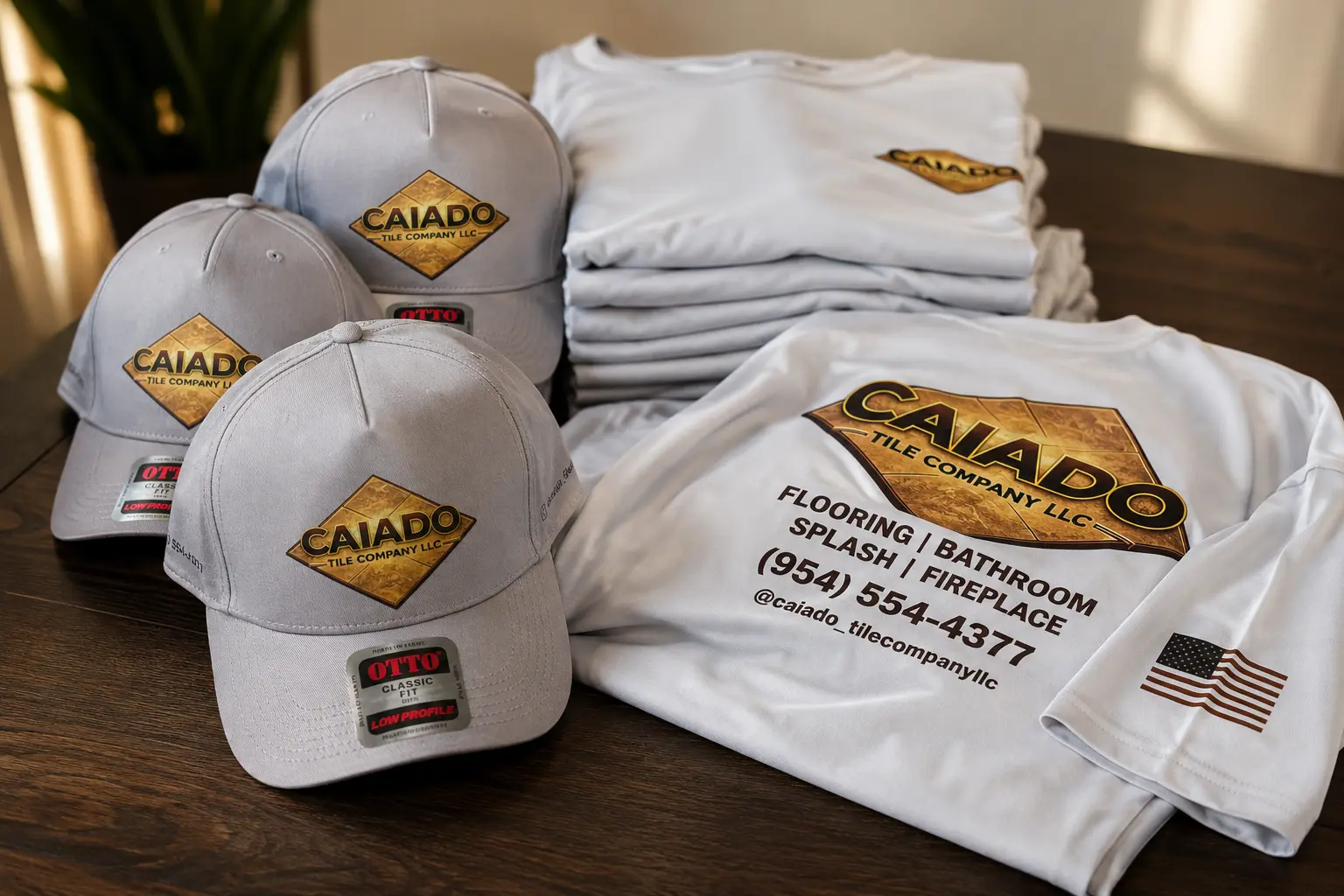 Custom uniforms ready for delivery to a Lumix Imprint client